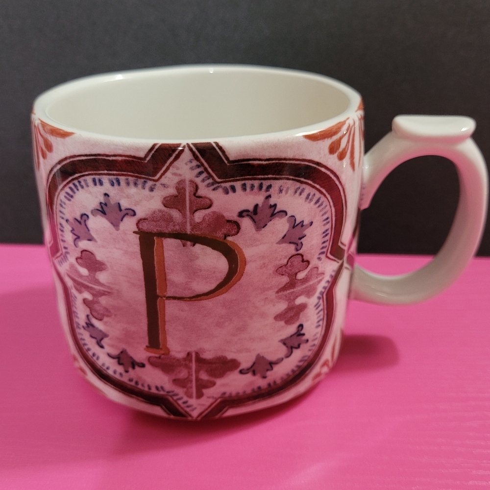Anthropologie Coffee Mug With Letter P